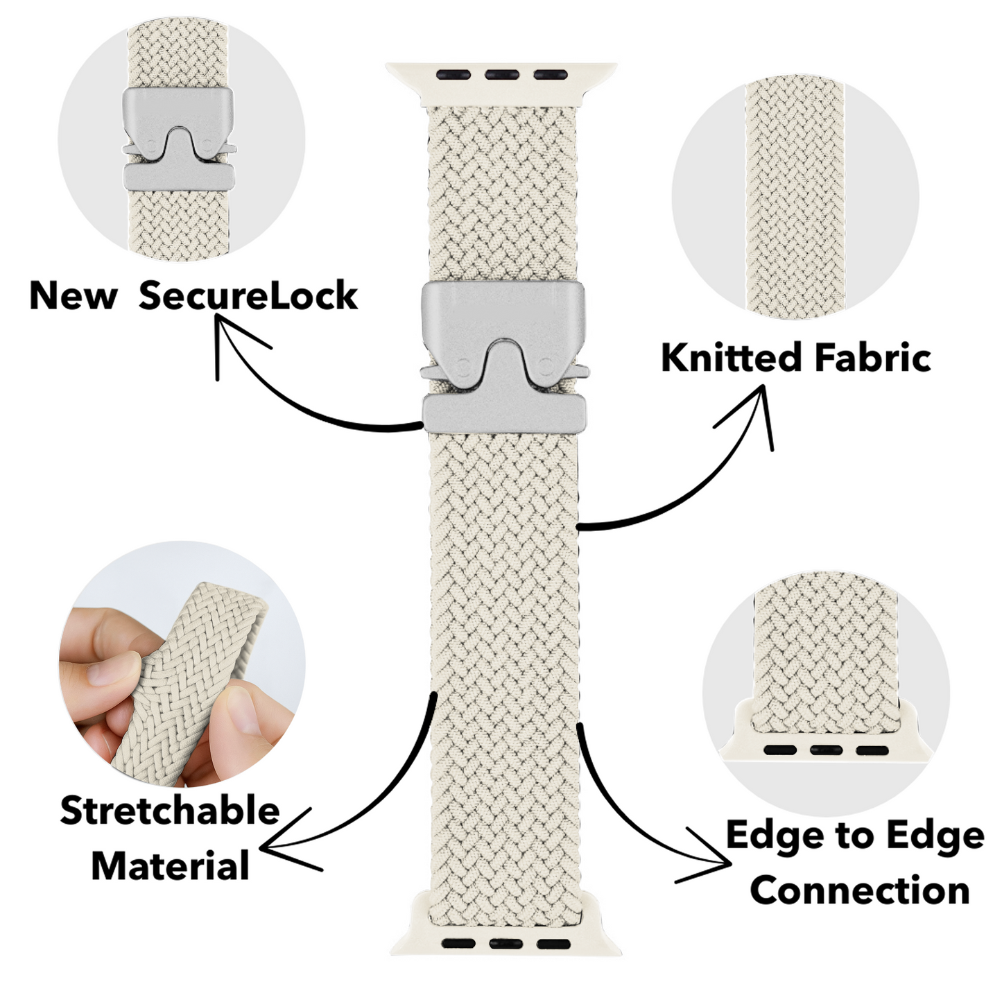 Necesories® Braided Buckle Loop Nylon Strap for Iwatch