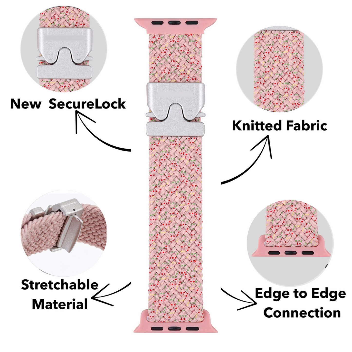 Necesories® Braided Buckle Loop Nylon Strap for Iwatch