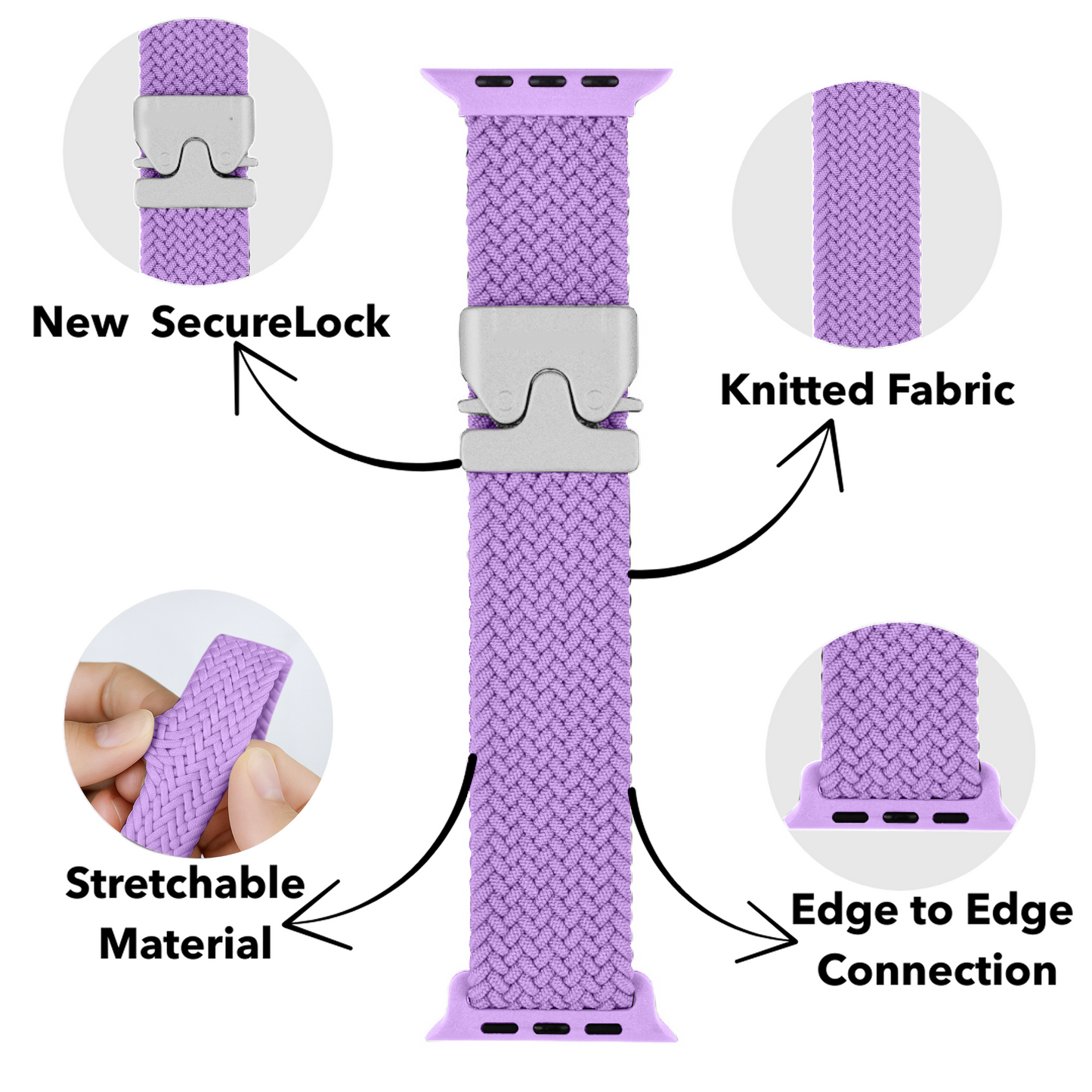 Necesories® Braided Buckle Loop Nylon Strap for Iwatch