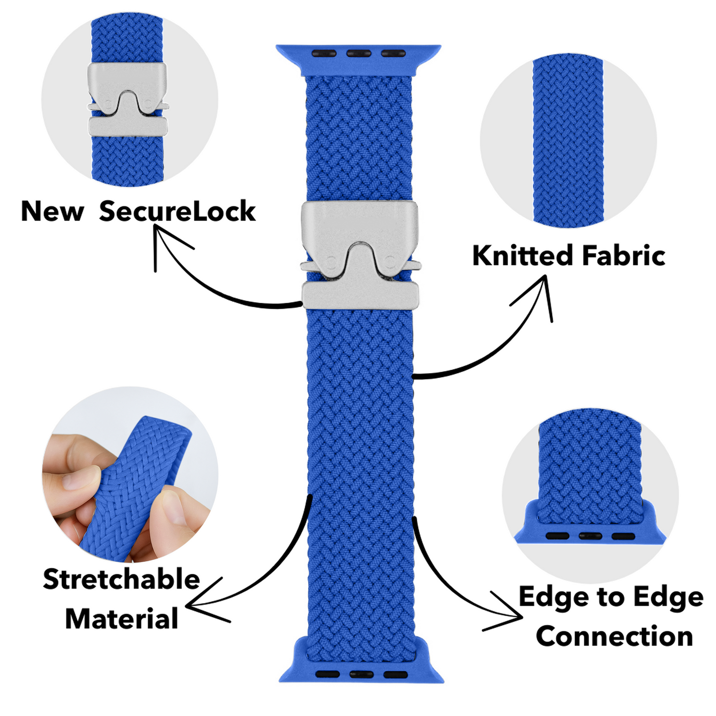 Necesories® Braided Buckle Loop Nylon Strap for Iwatch