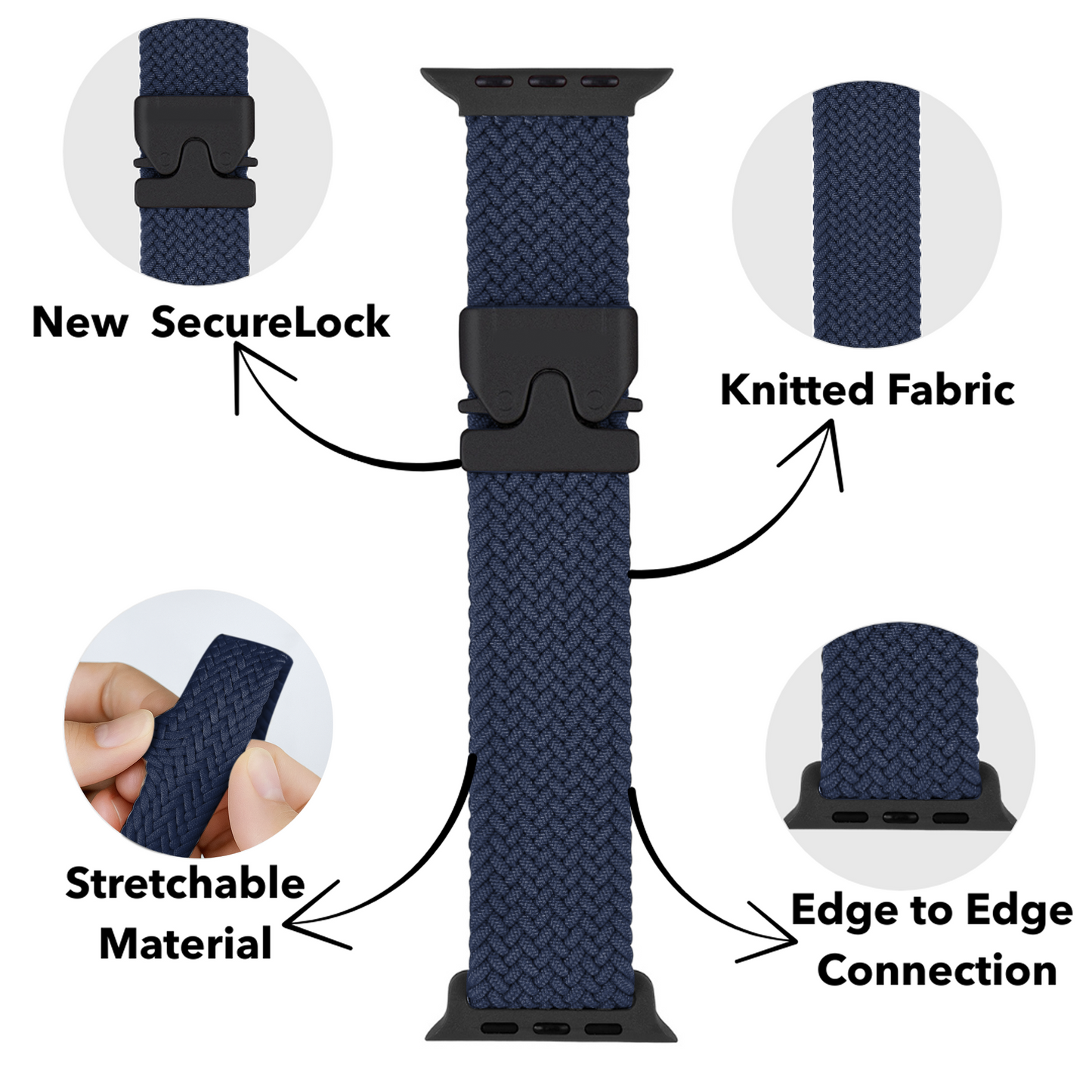 Necesories® Braided Buckle Loop Nylon Strap for Iwatch