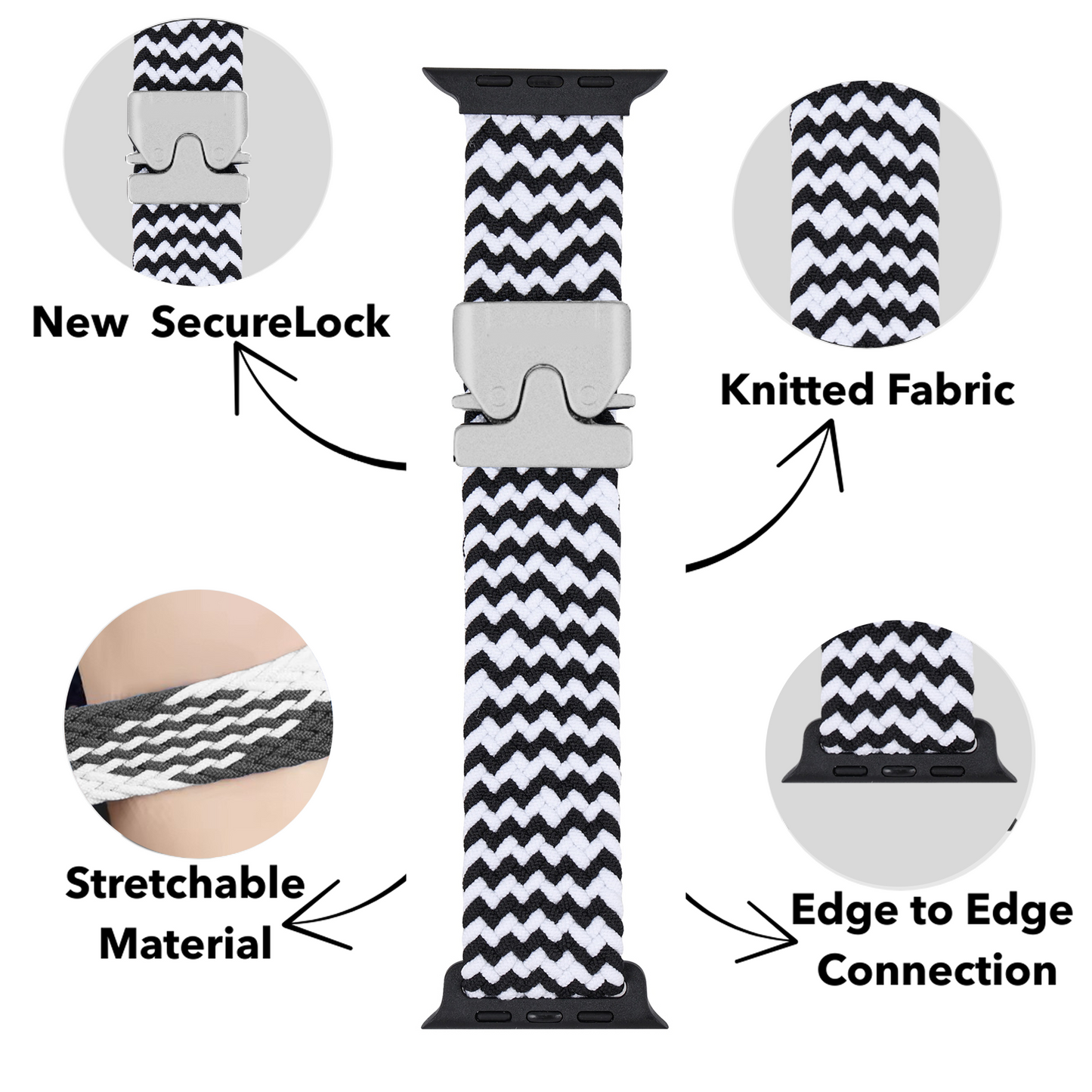 Necesories® Braided Buckle Loop Nylon Strap for Iwatch