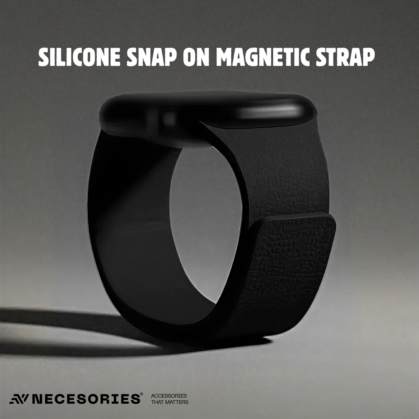 Necesories Magnetic Silicone Snap on Iwatch Strap