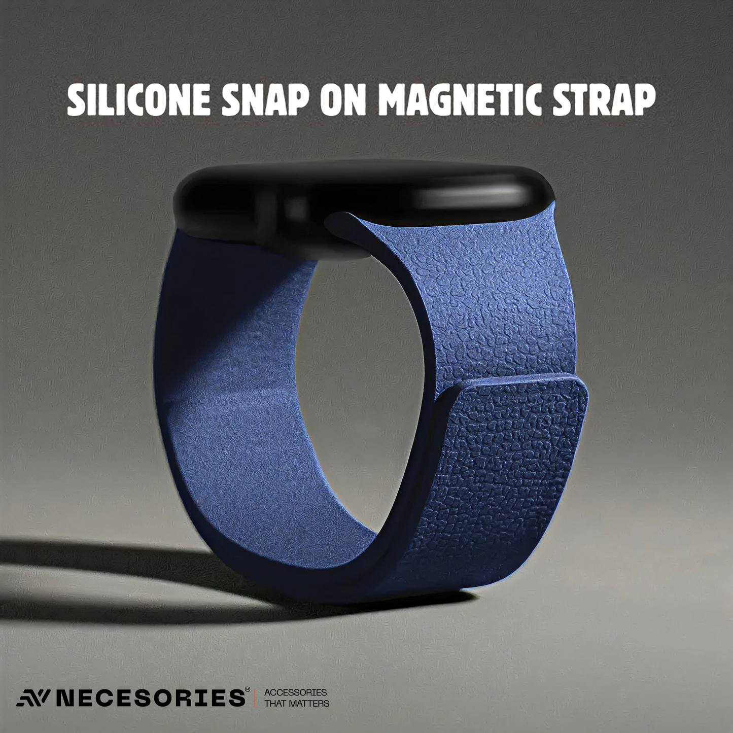 Necesories Magnetic Silicone Snap on Iwatch Strap