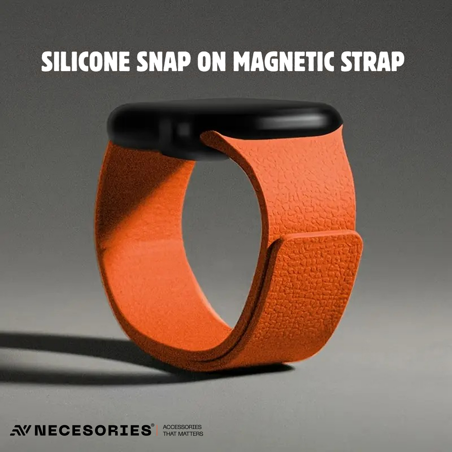 Necesories Magnetic Silicone Snap on Iwatch Strap