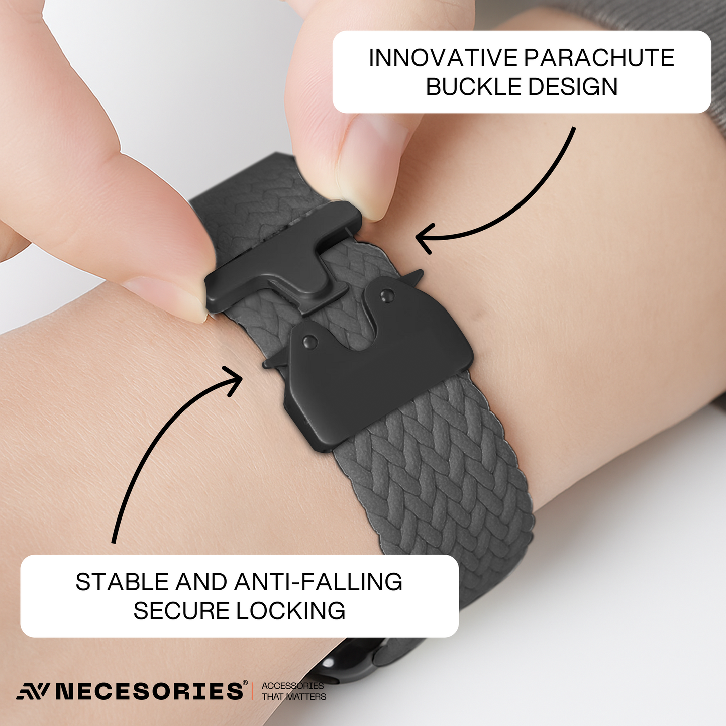 Necesories® Braided Buckle Loop Nylon Strap for Iwatch