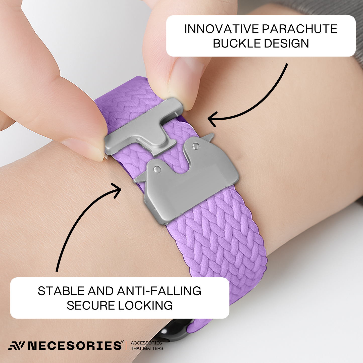 Necesories® Braided Buckle Loop Nylon Strap for Iwatch