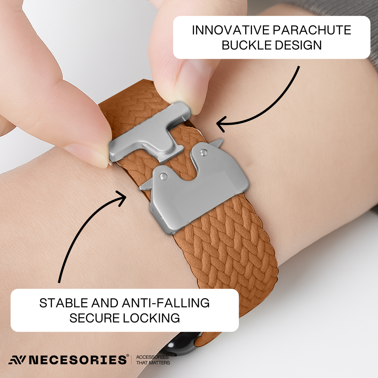 Necesories® Braided Buckle Loop Nylon Strap for Iwatch