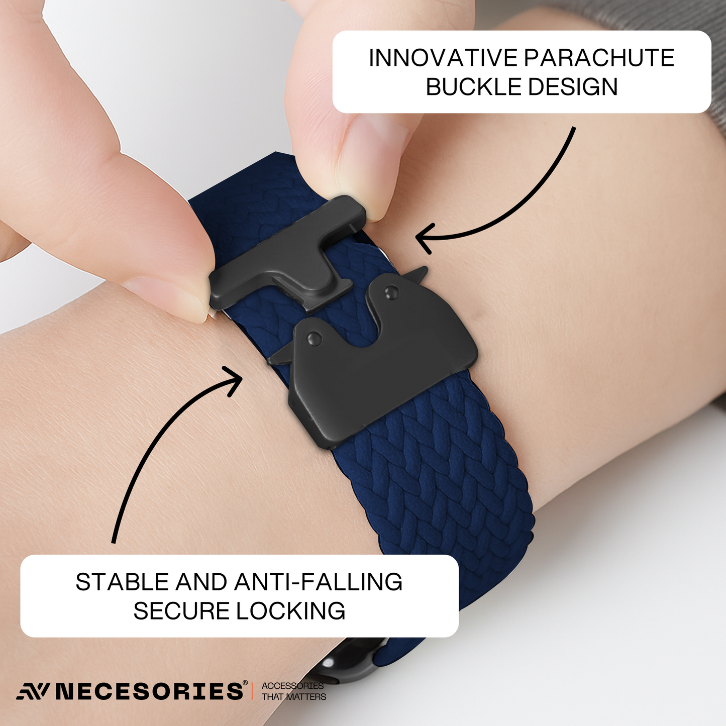 Necesories® Braided Buckle Loop Nylon Strap for Iwatch