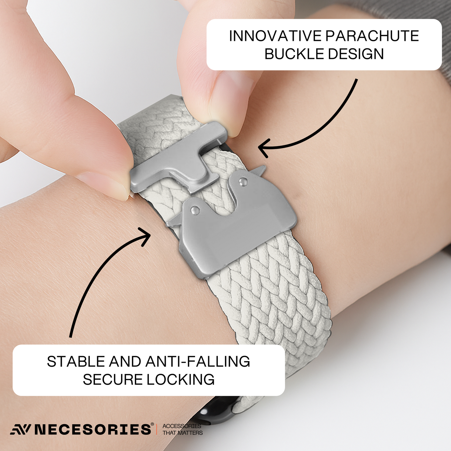 Necesories® Braided Buckle Loop Nylon Strap for Iwatch