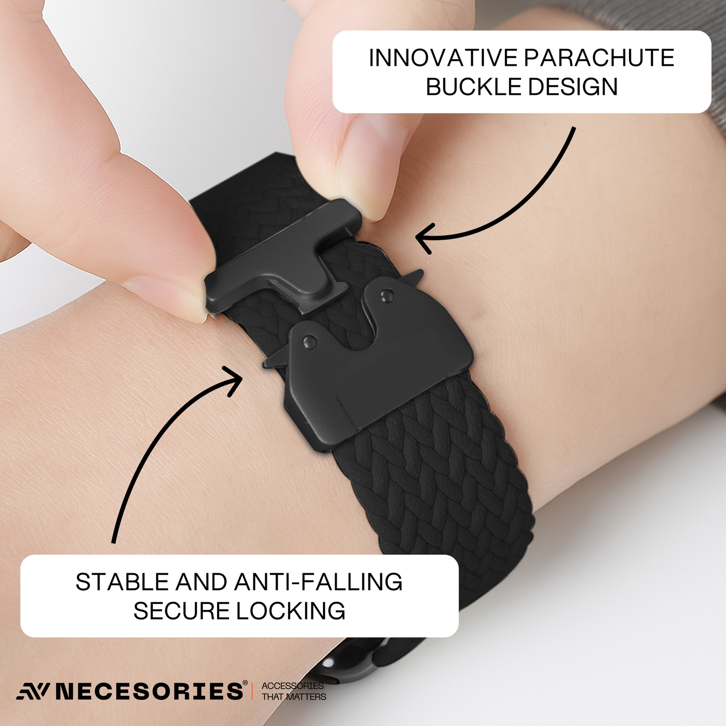 Necesories® Braided Buckle Loop Nylon Strap for Iwatch