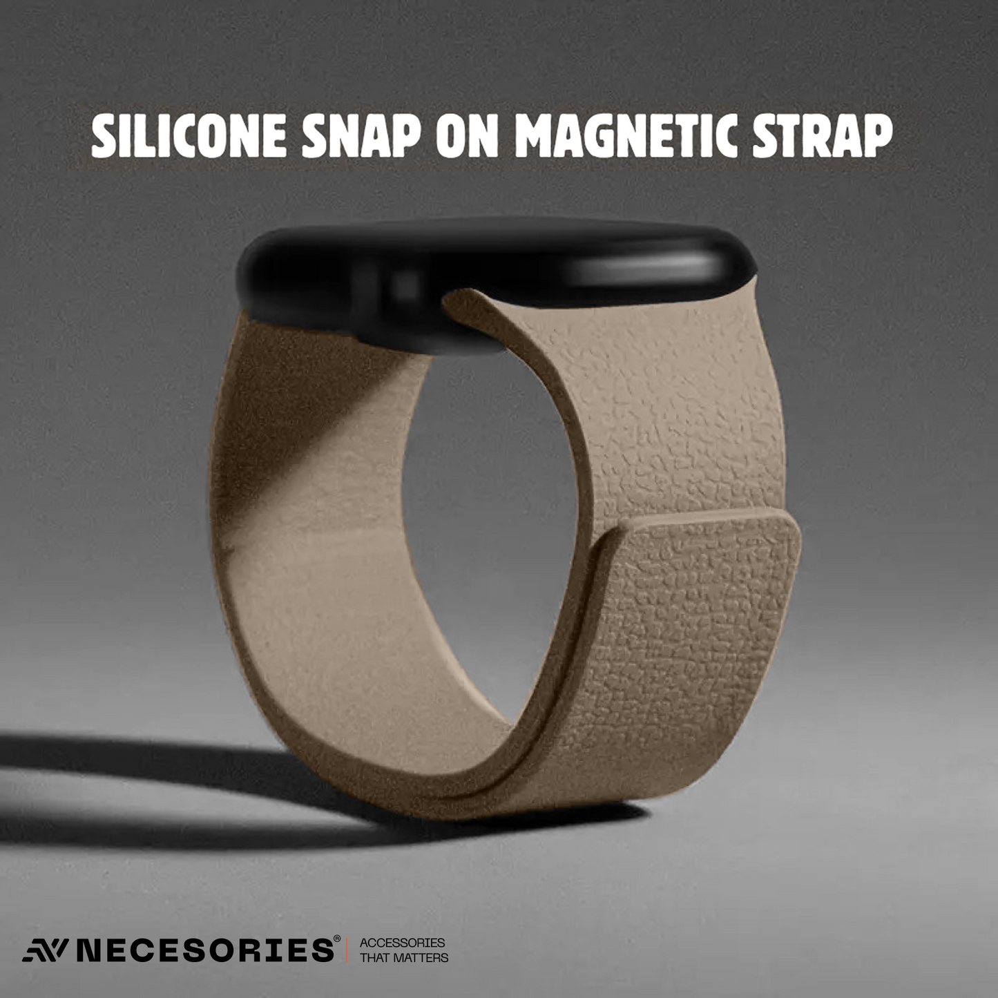 Necesories Magnetic Silicone Snap on Iwatch Strap