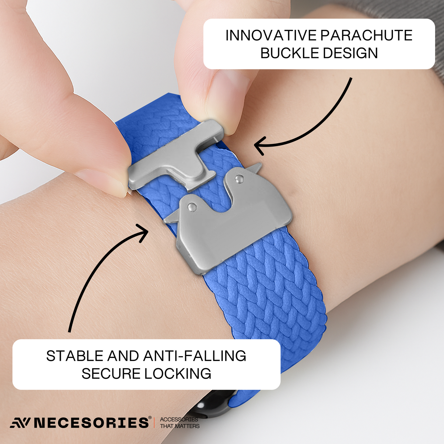 Necesories® Braided Buckle Loop Nylon Strap for Iwatch