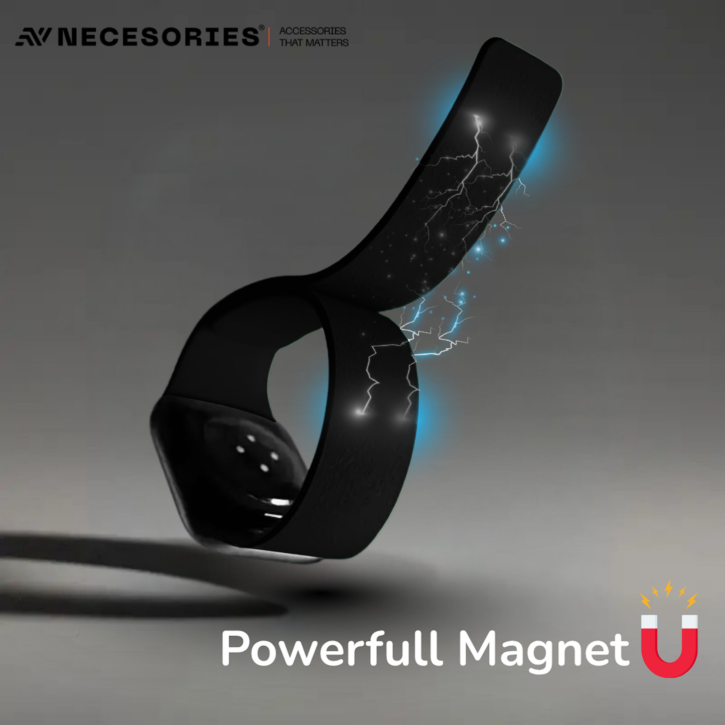 Necesories Magnetic Silicone Snap on Iwatch Strap