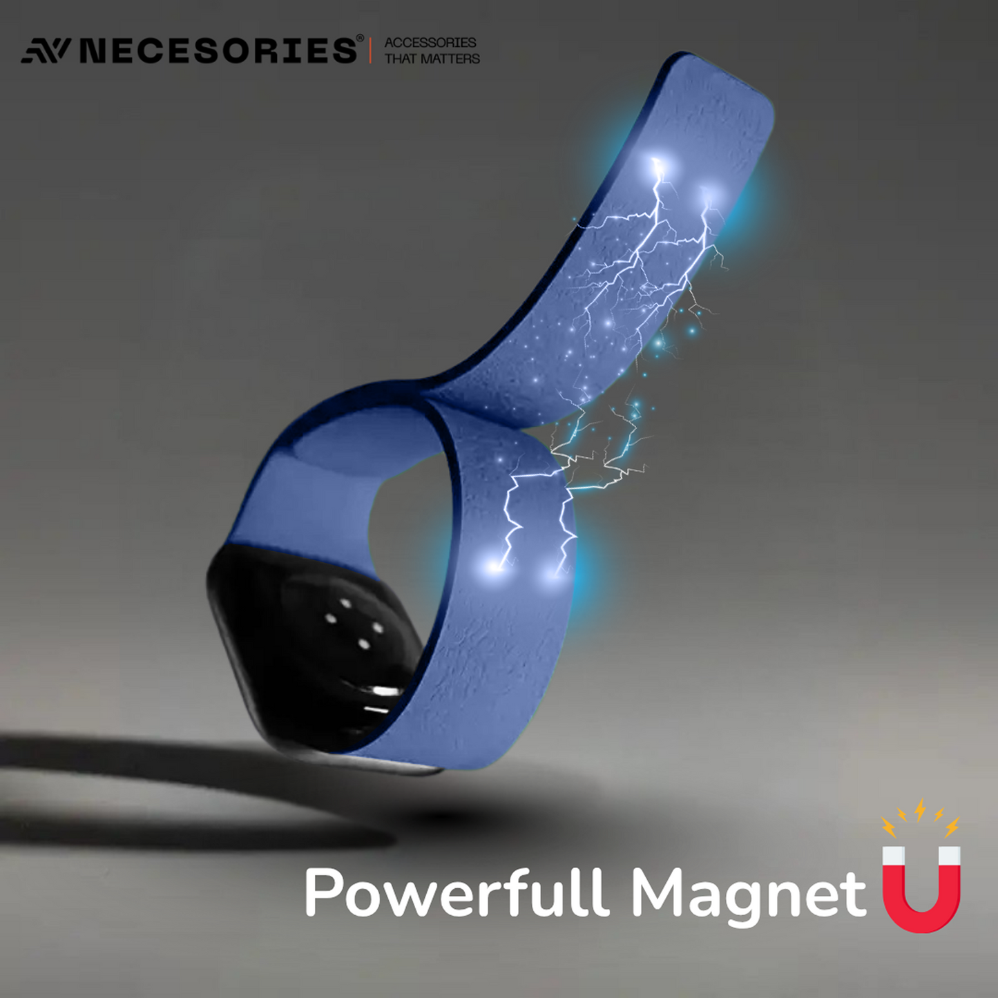 Necesories Magnetic Silicone Snap on Iwatch Strap