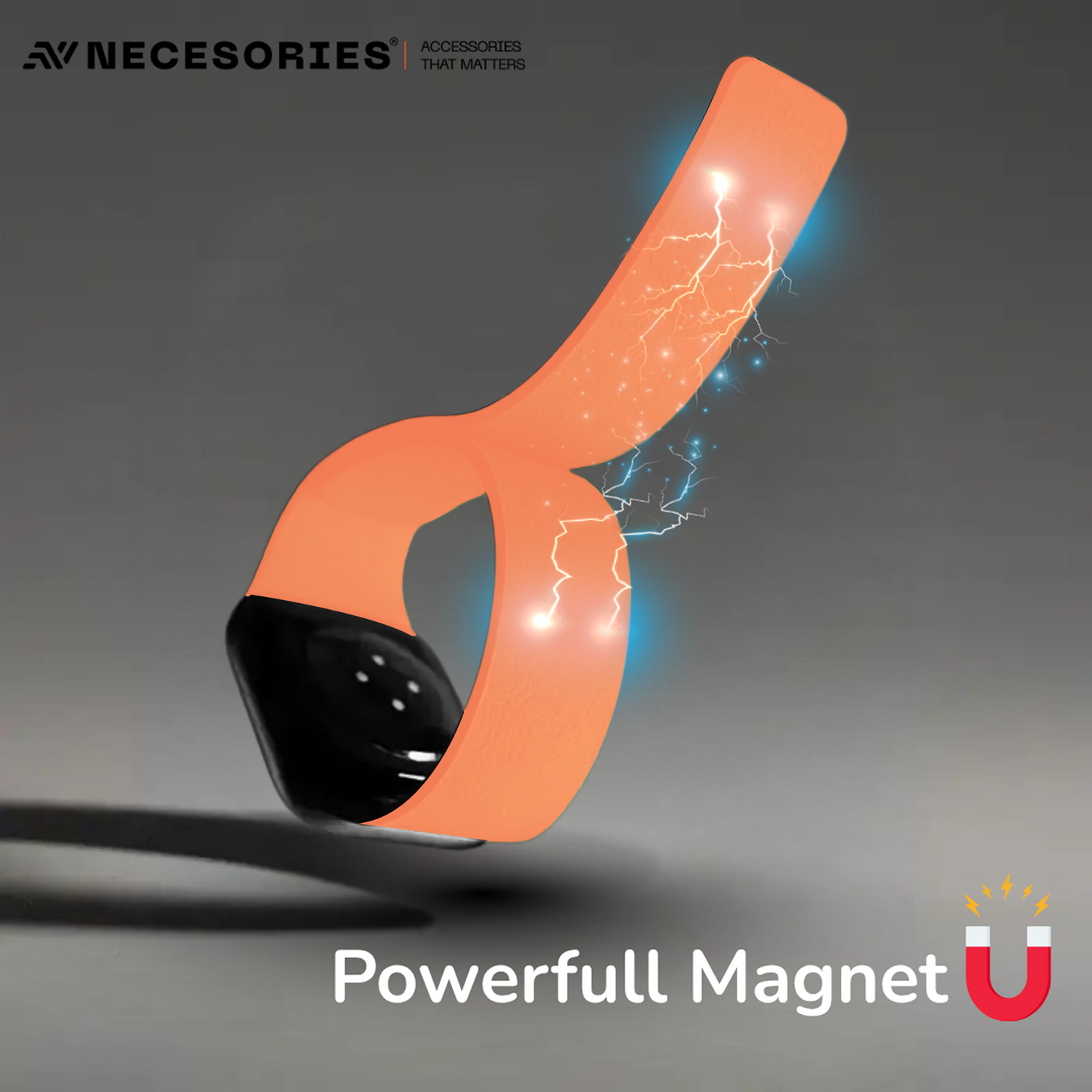 Necesories Magnetic Silicone Snap on Iwatch Strap