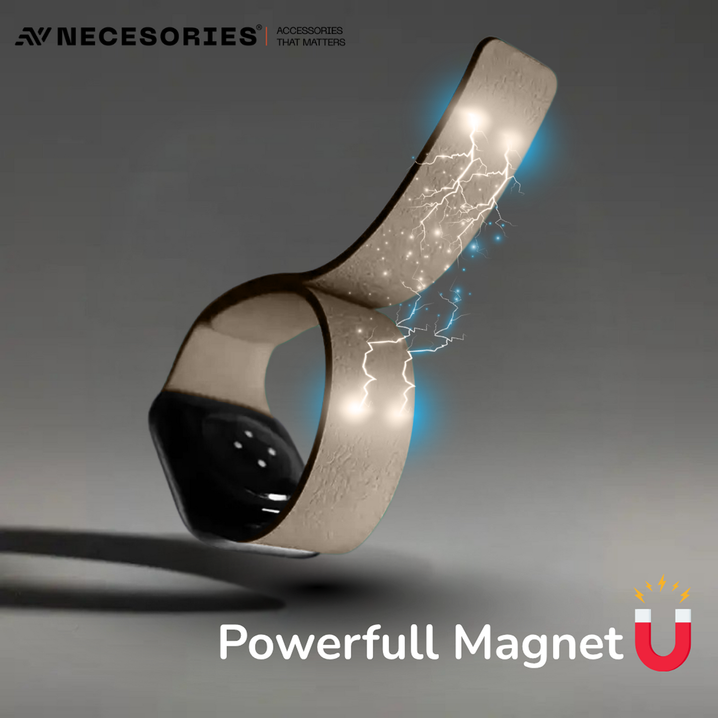 Necesories Magnetic Silicone Snap on Iwatch Strap