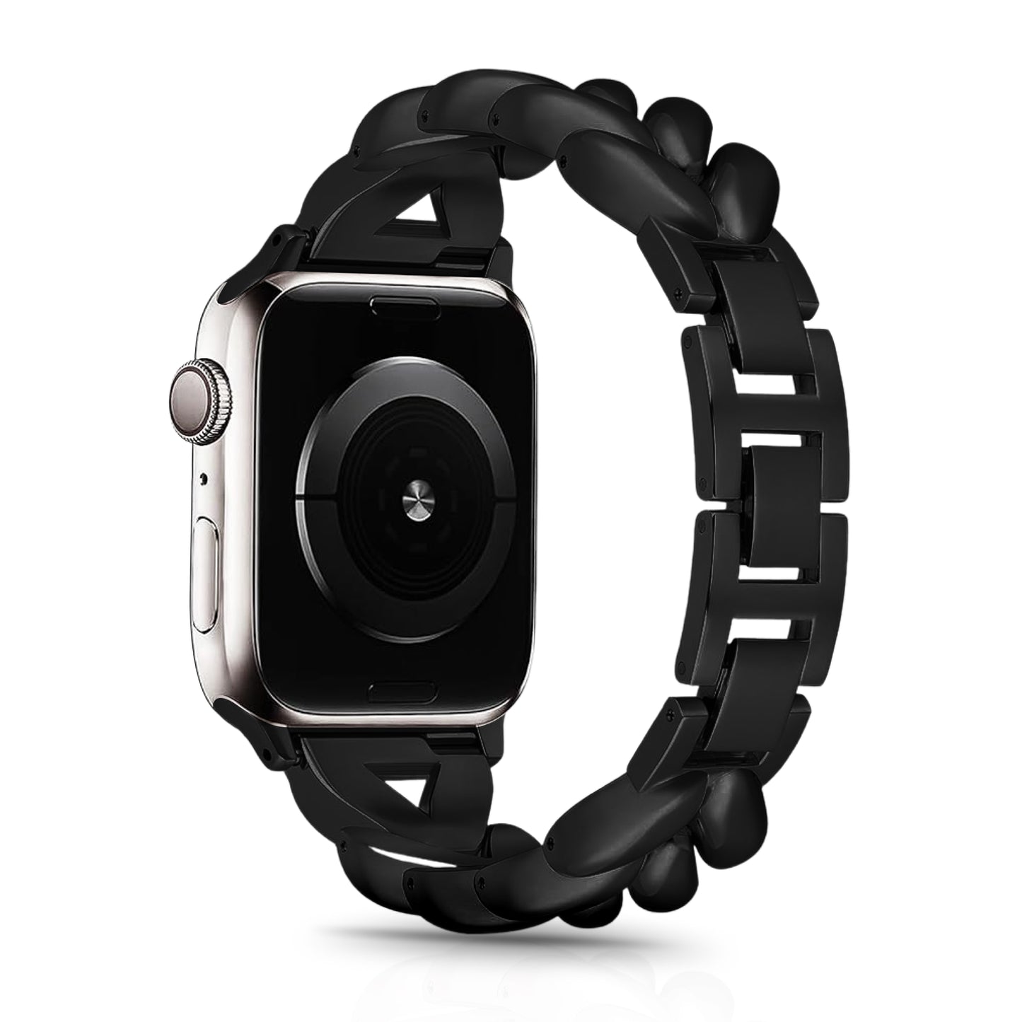 Necesories Alloy Strap , Stylish Elegance ,Bling Heart Shaped Link iWatch Band for Women