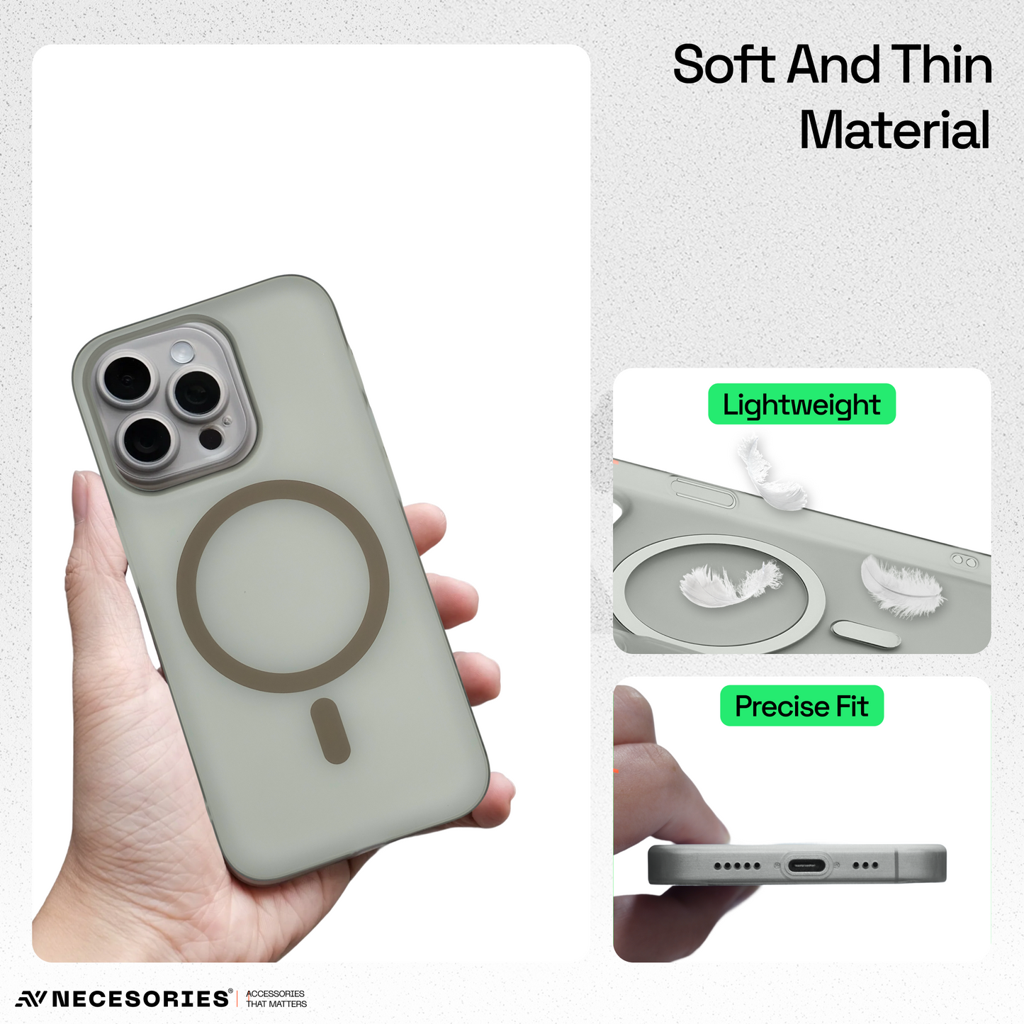 Ultra-Thin 0.3mm Paper Case for iPhone 15 Pro