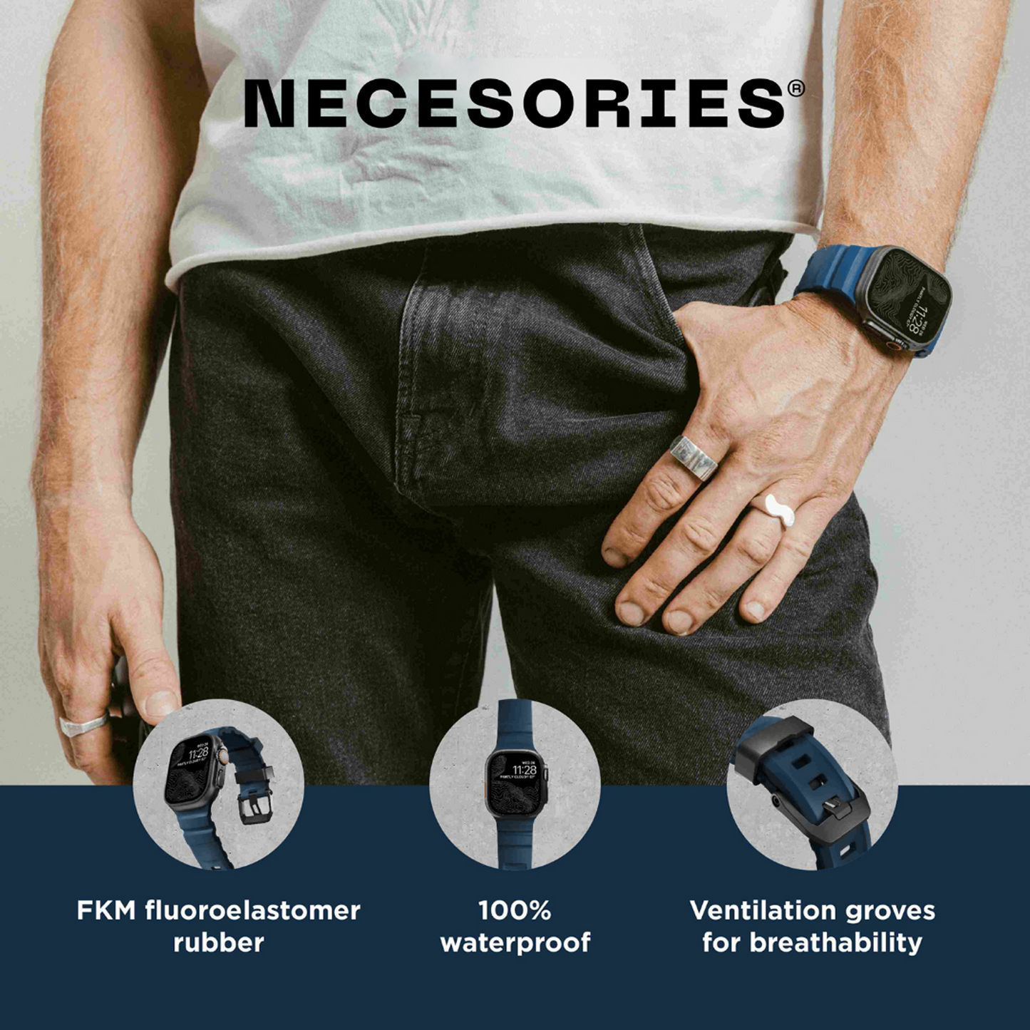 Necesories RockyPoint Silicone Iwatch Strap