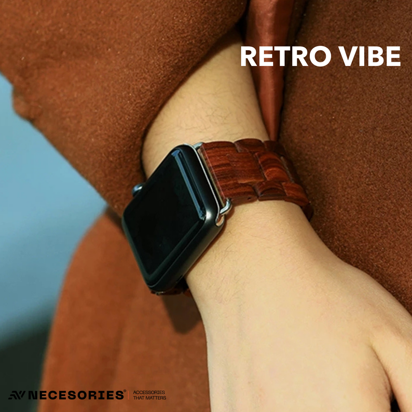 Necesories® Natural Pine-Wood Classic Strap for iwatch