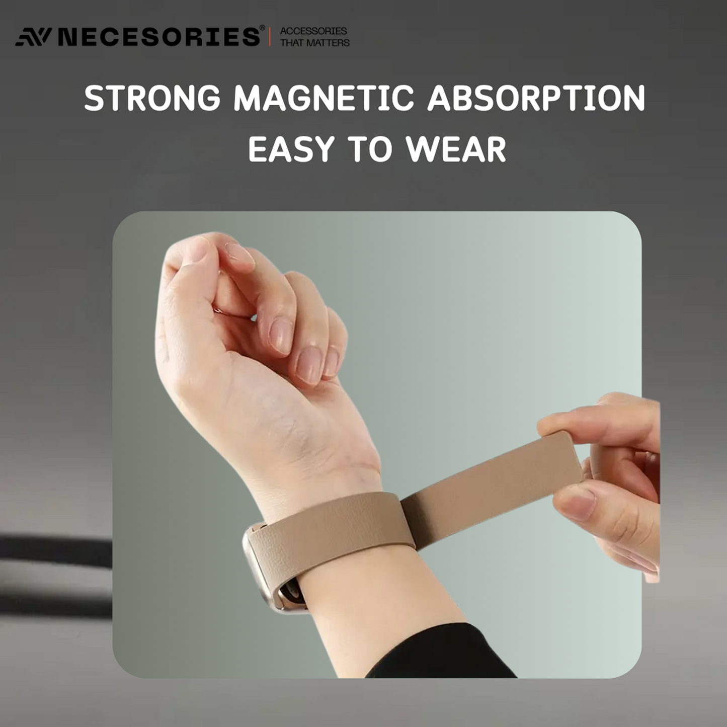 Necesories Magnetic Silicone Snap on Iwatch Strap