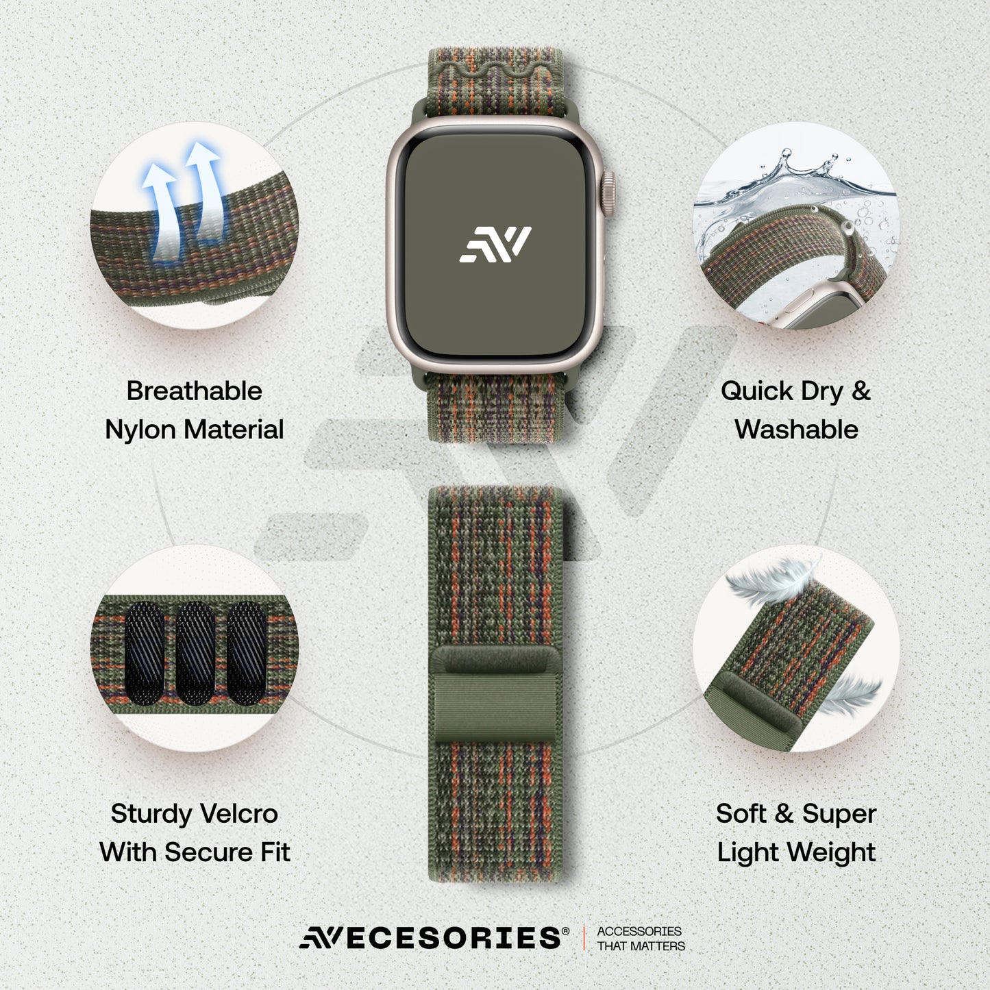 Nylon Velcro Sports Strap