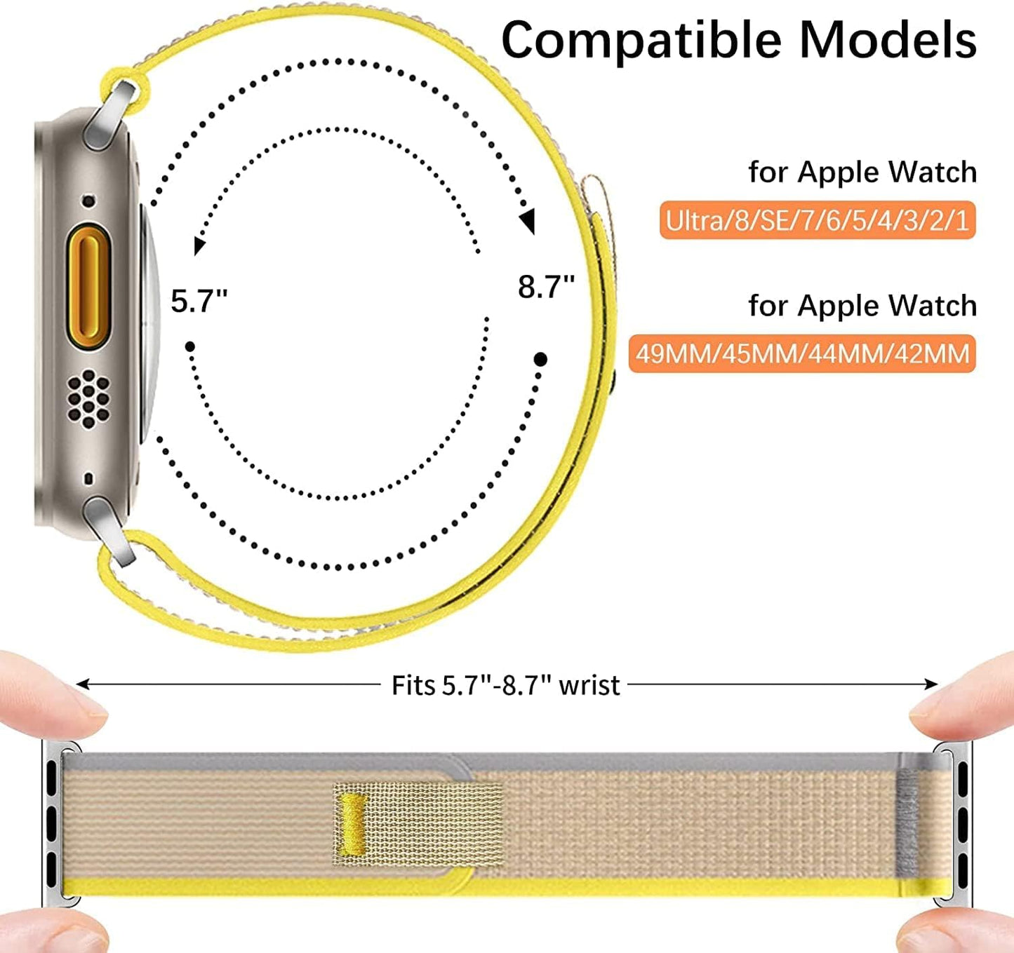 Nylon Weave Pull Tab Iwatch Strap