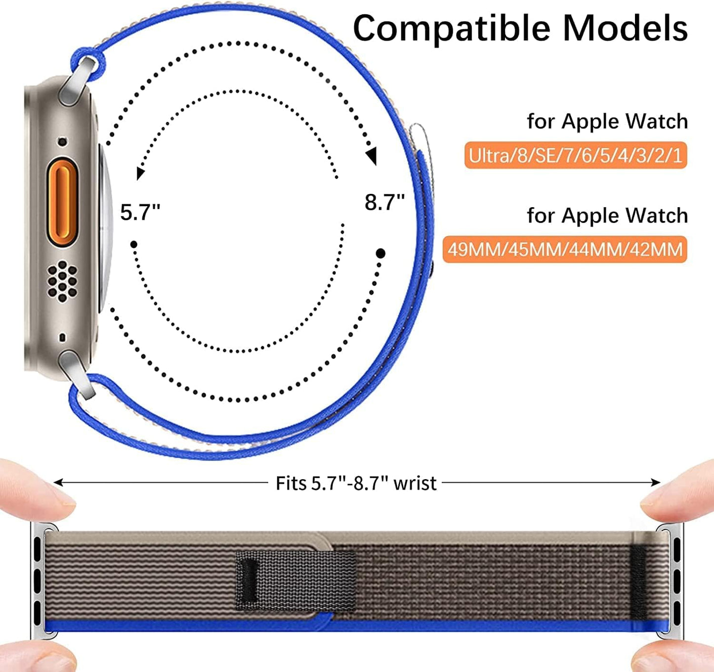Nylon Weave Pull Tab Iwatch Strap