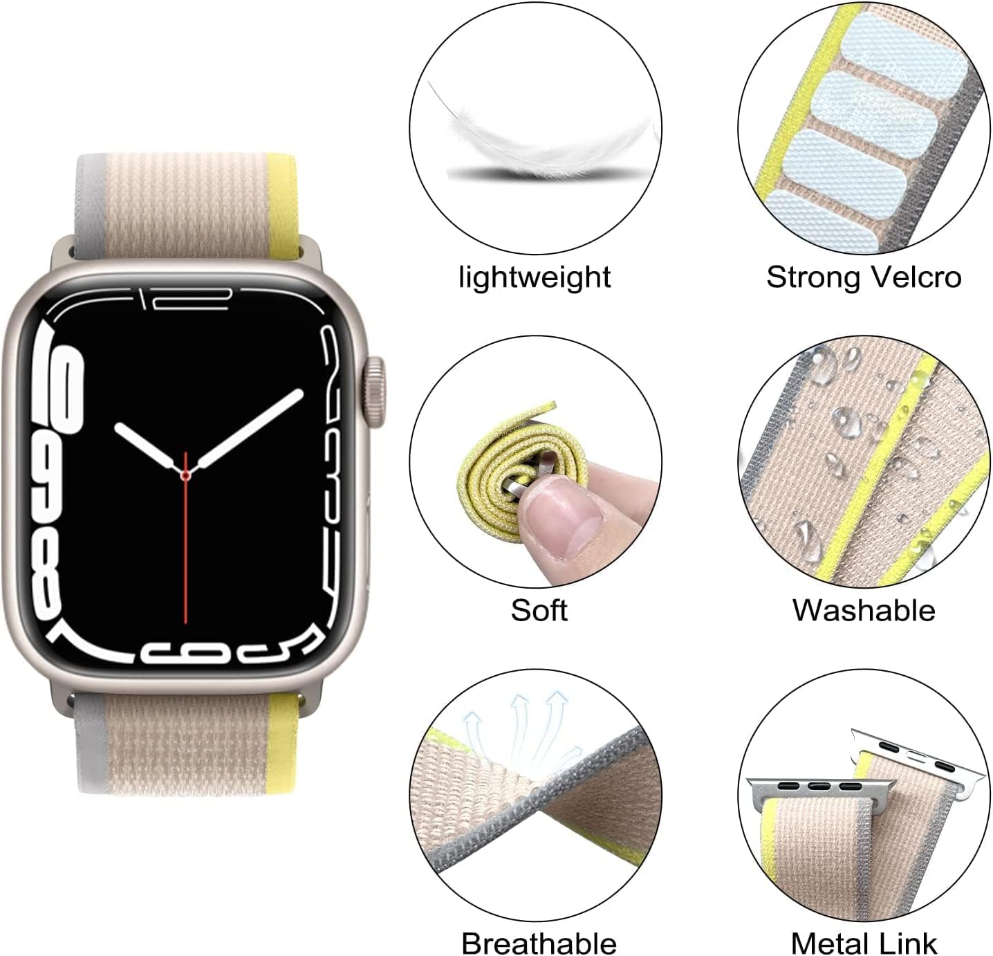 Nylon Weave Pull Tab Iwatch Strap