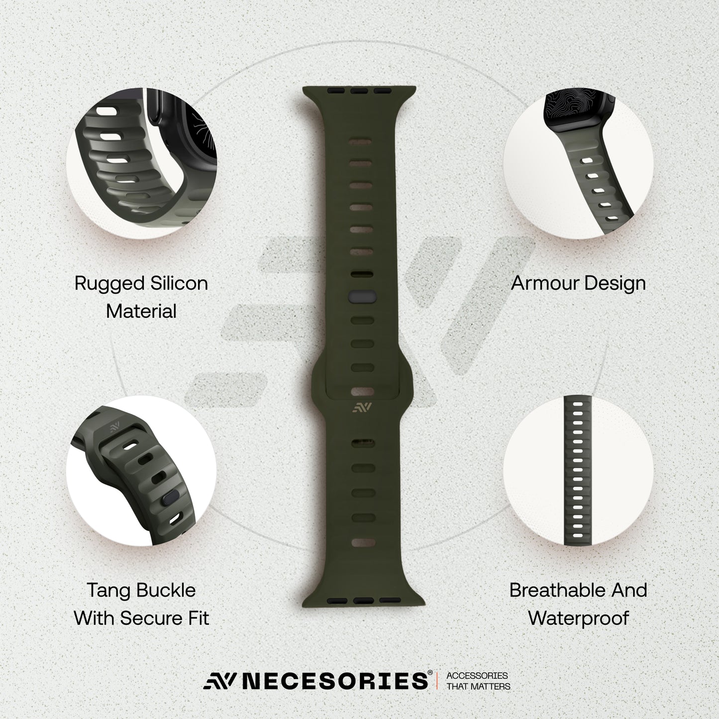 Sport Silicon Rugged Armour Strap