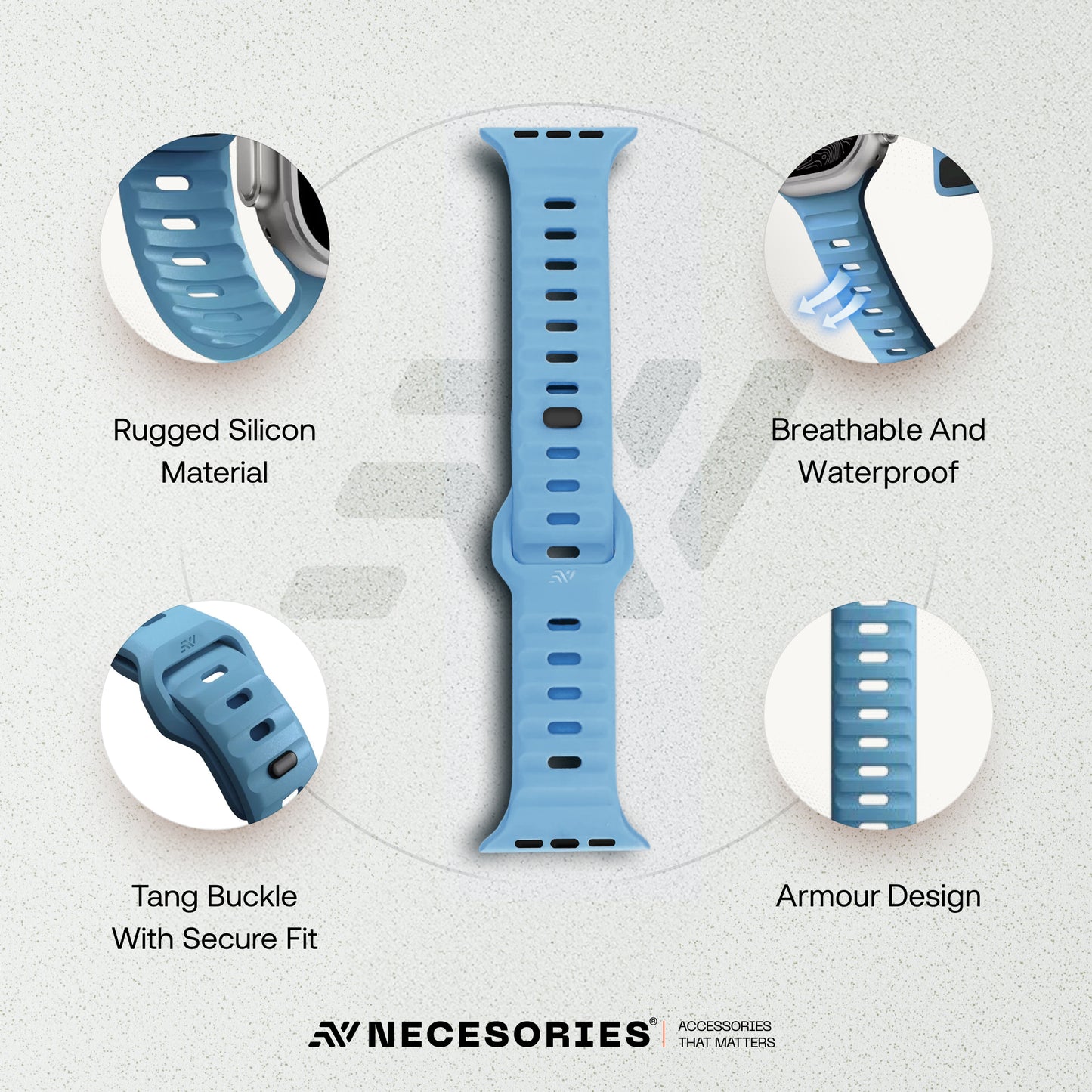 Sport Silicon Rugged Armour Strap