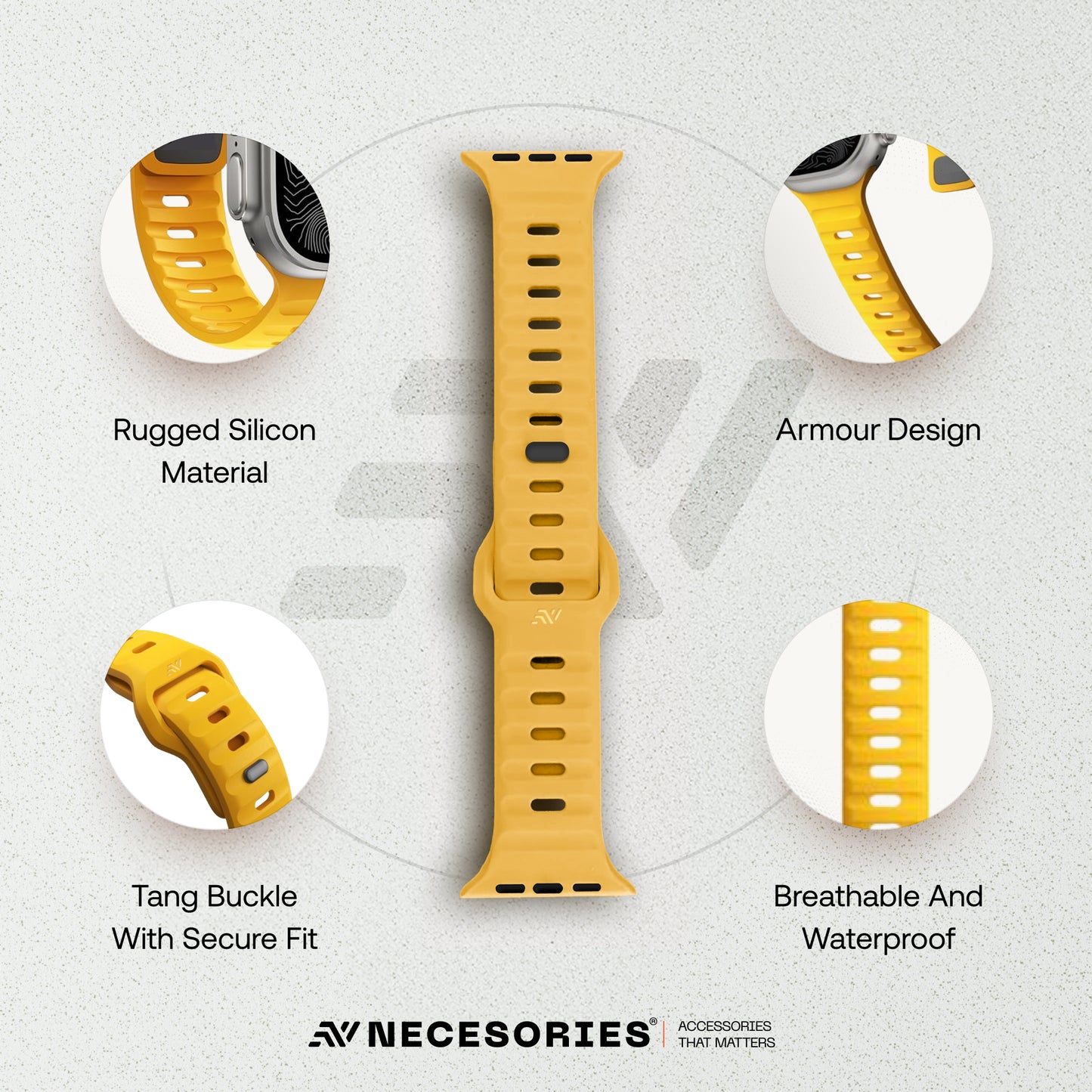Sport Silicon Rugged Armour Strap