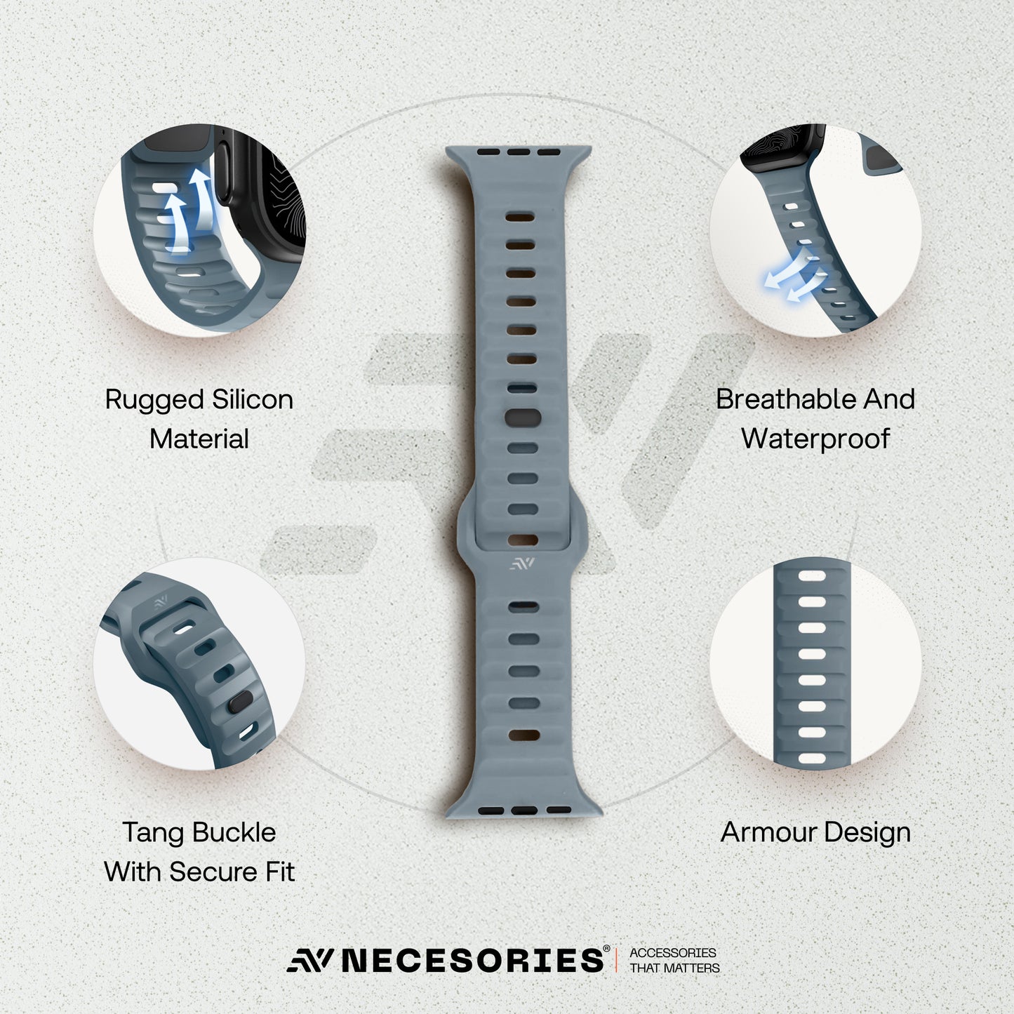 Sport Silicon Rugged Armour Strap