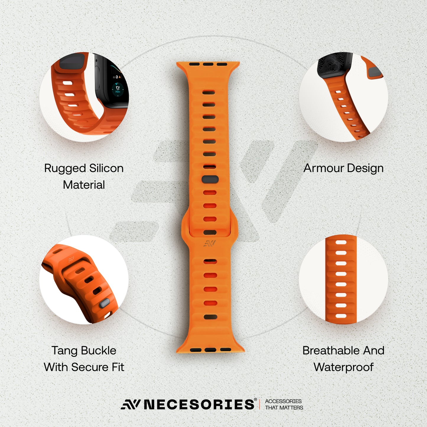 Sport Silicon Rugged Armour Strap