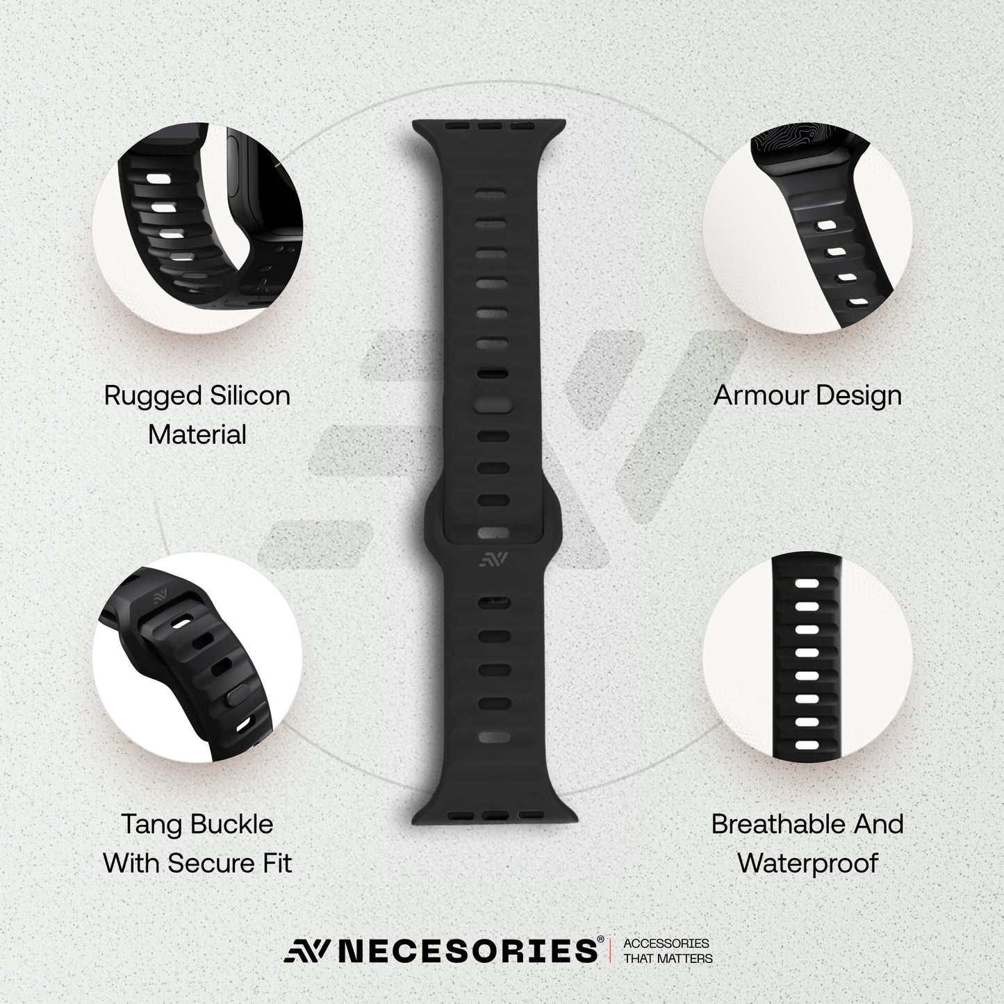 Sport Silicon Rugged Armour Strap