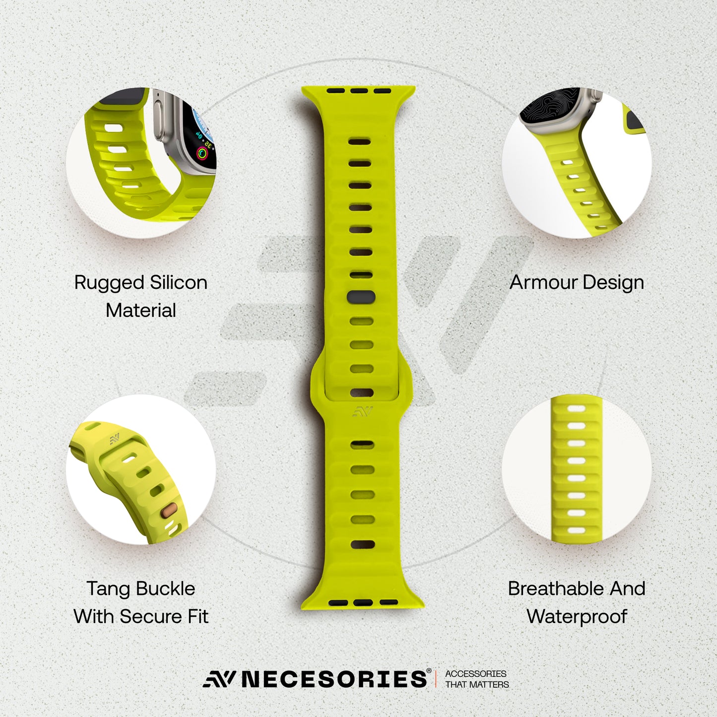 Sport Silicon Rugged Armour Strap