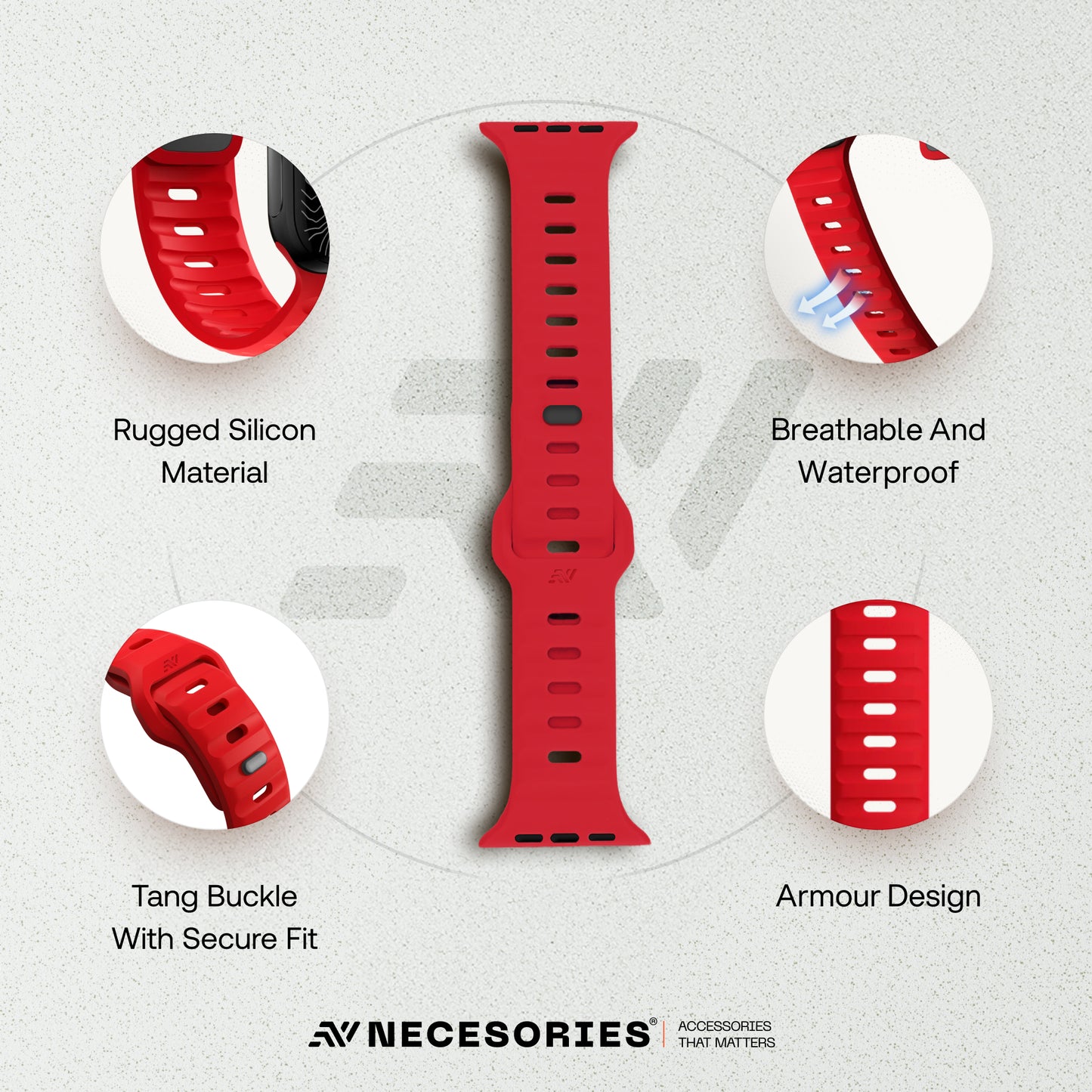 Sport Silicon Rugged Armour Strap