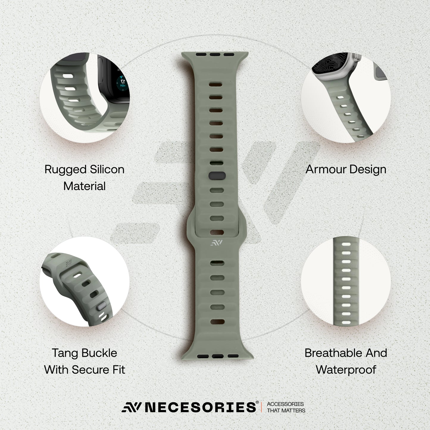 Sport Silicon Rugged Armour Strap