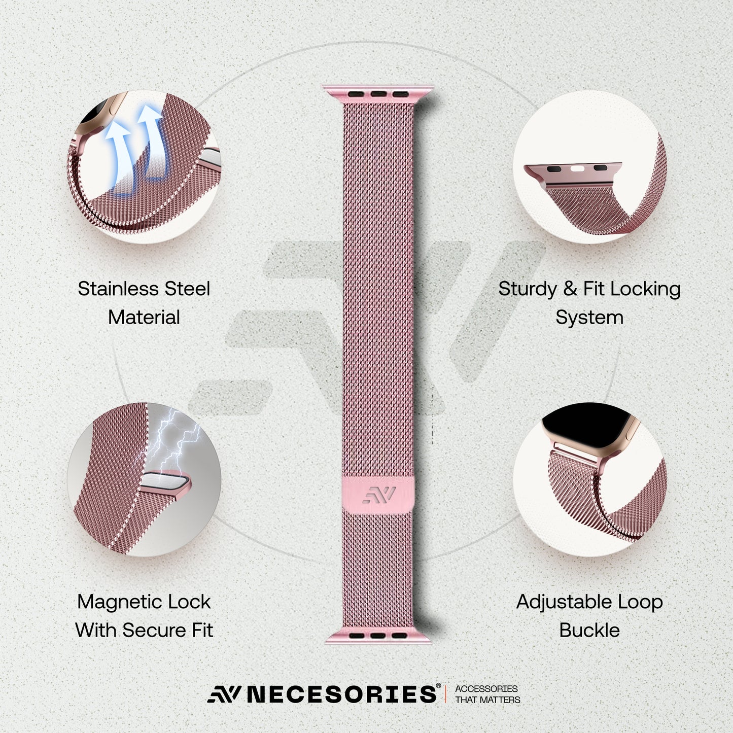 Magnetic Milanese Loop iWatch Strap