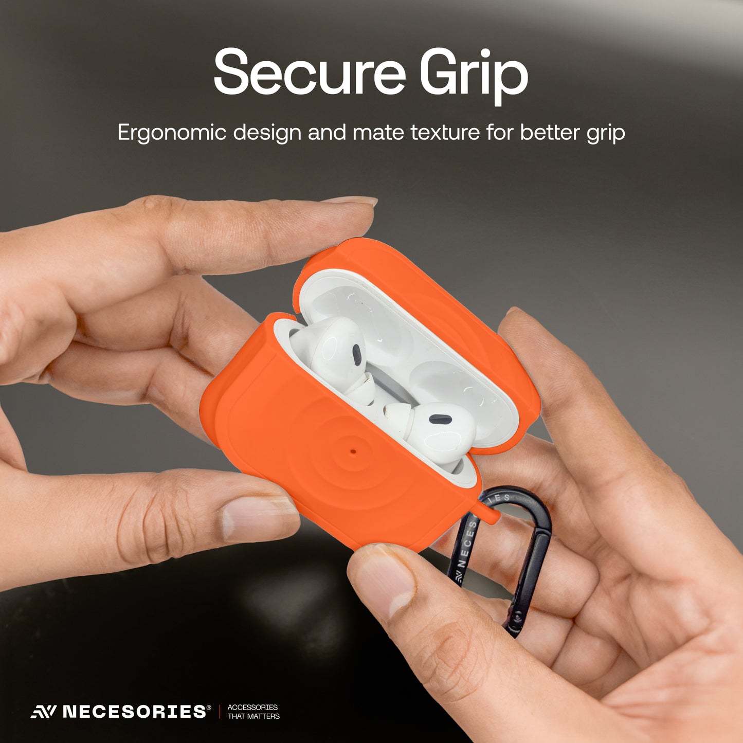Silicone Ripple Airpods Pro Case with Ring Non Slip Coating Inside