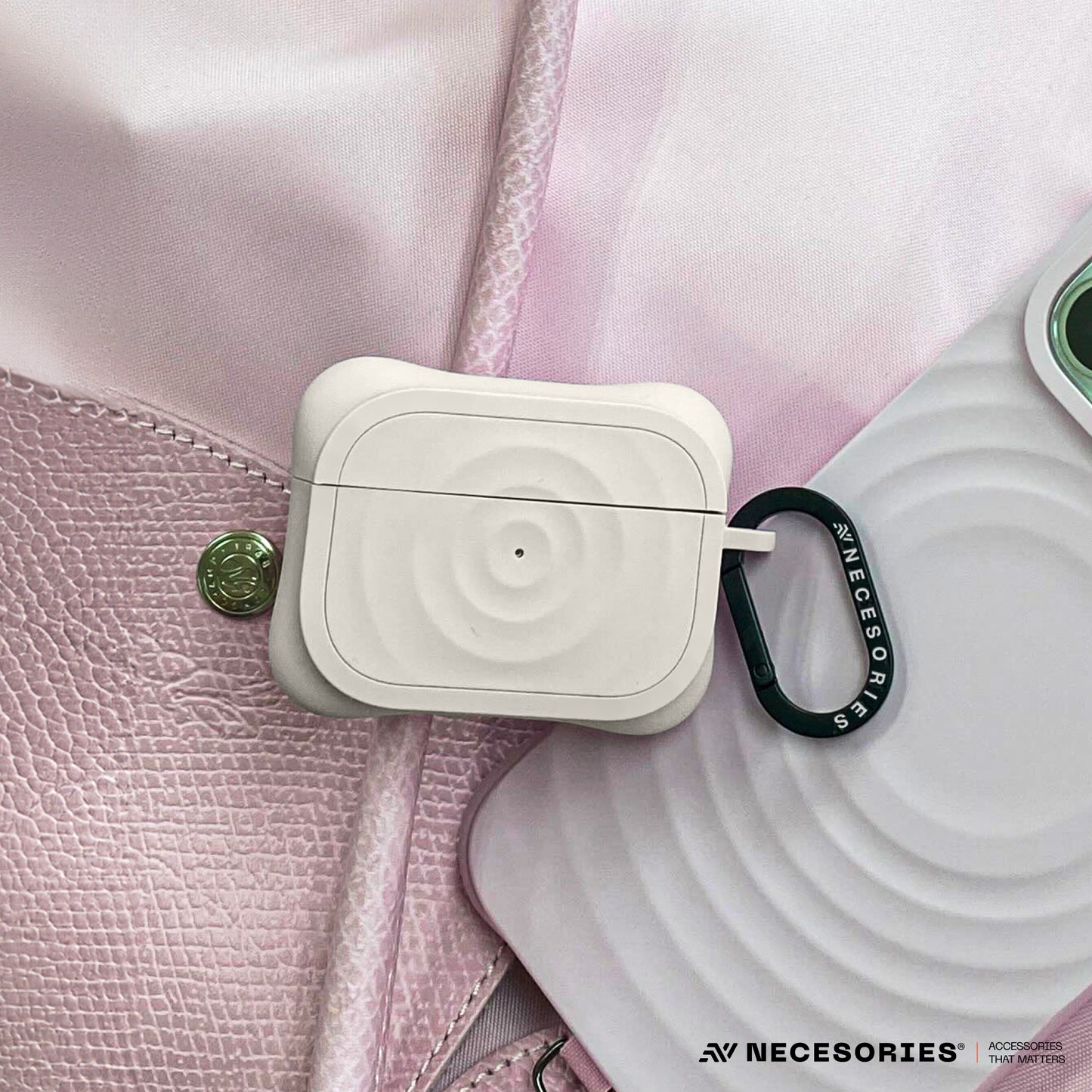 Silicone Ripple Airpods Pro Case with Ring Non Slip Coating Inside