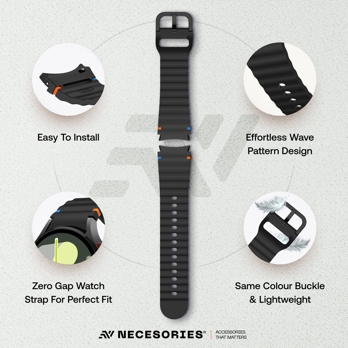 Silicon Marine Band for Samsung Galaxy Watch