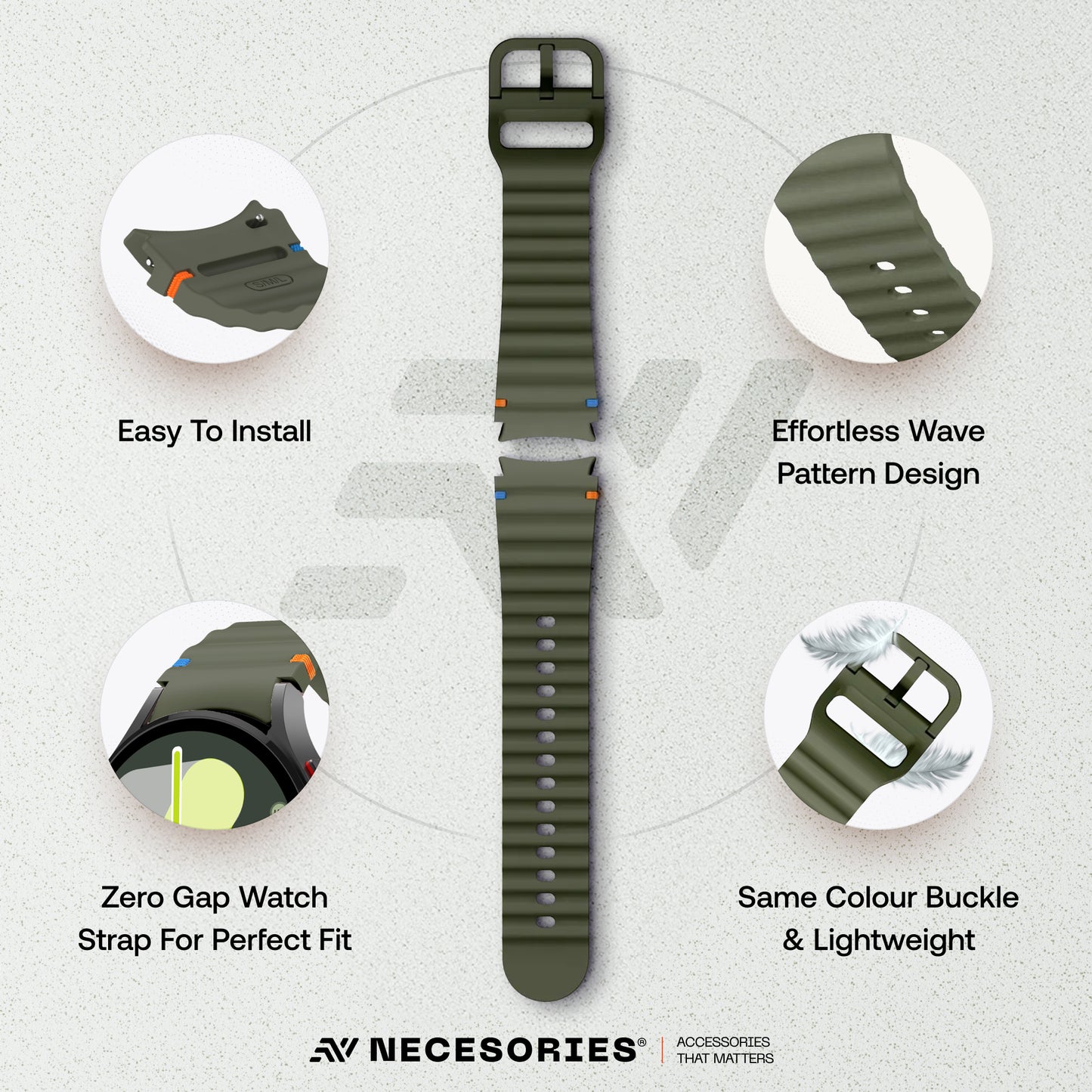 Silicon Marine Band for Samsung Galaxy Watch