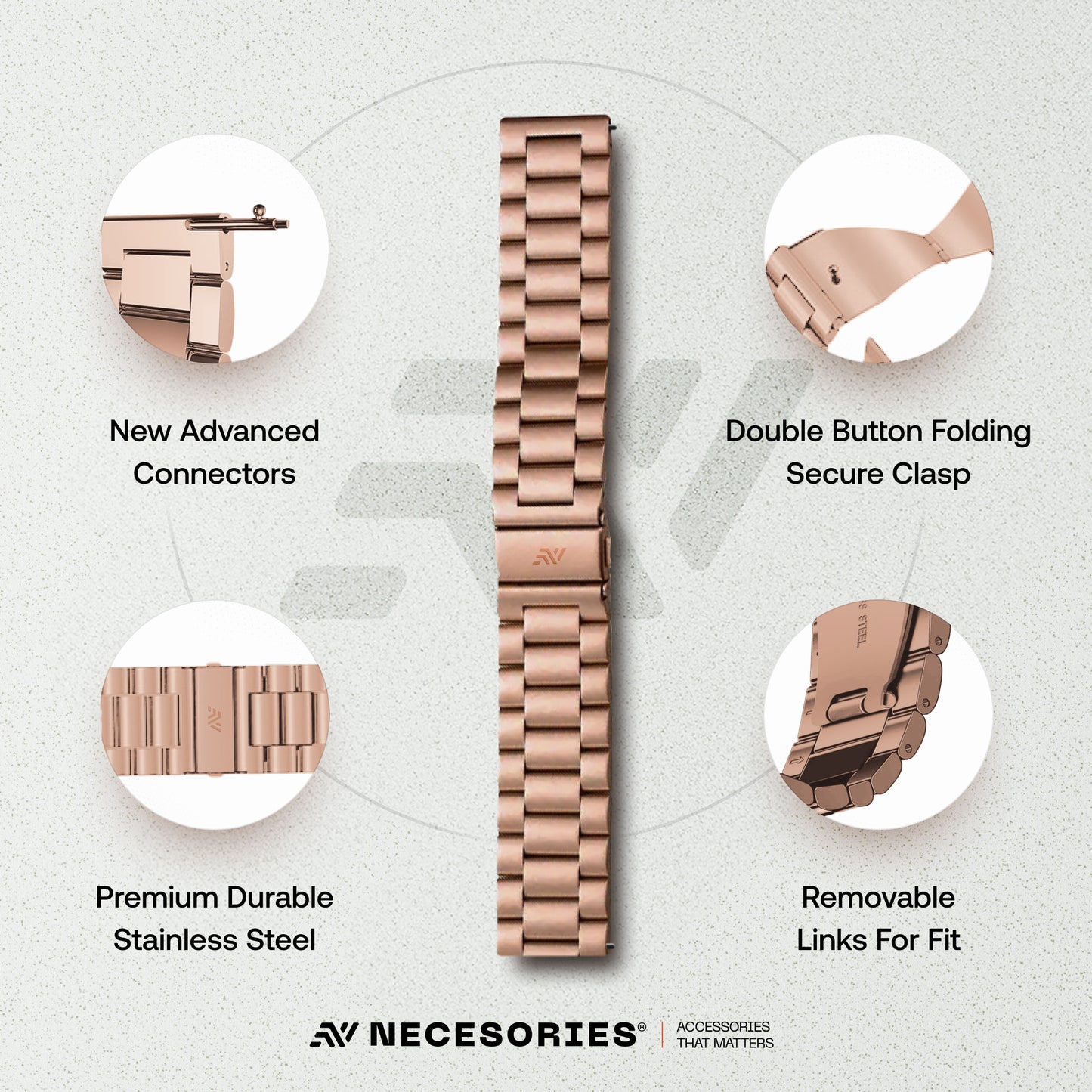 Stainless Steel Rado Style Strap