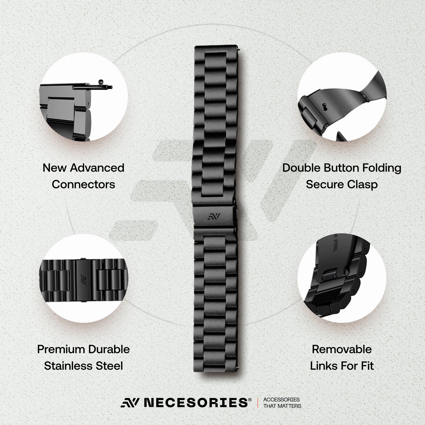 Stainless Steel Rado Style Strap