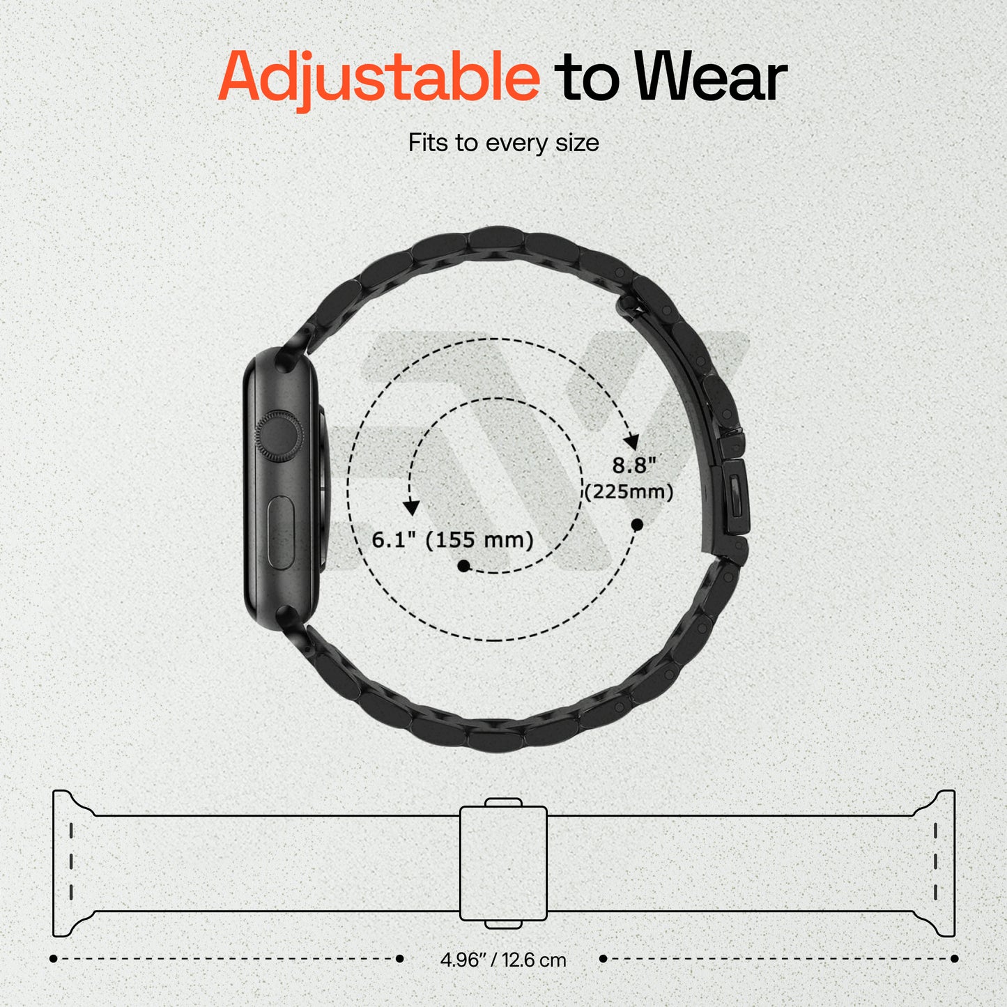 Stainless Steel Rado Style Strap
