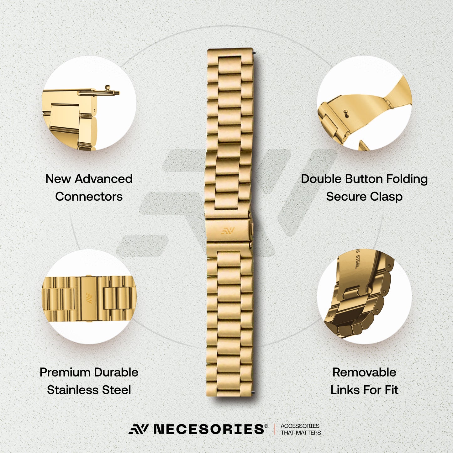 Stainless Steel Rado Style Strap