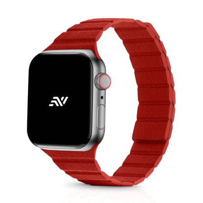Necesories Womens Slim Leather Link Magnetic Bands Compatible for iWatch Strap