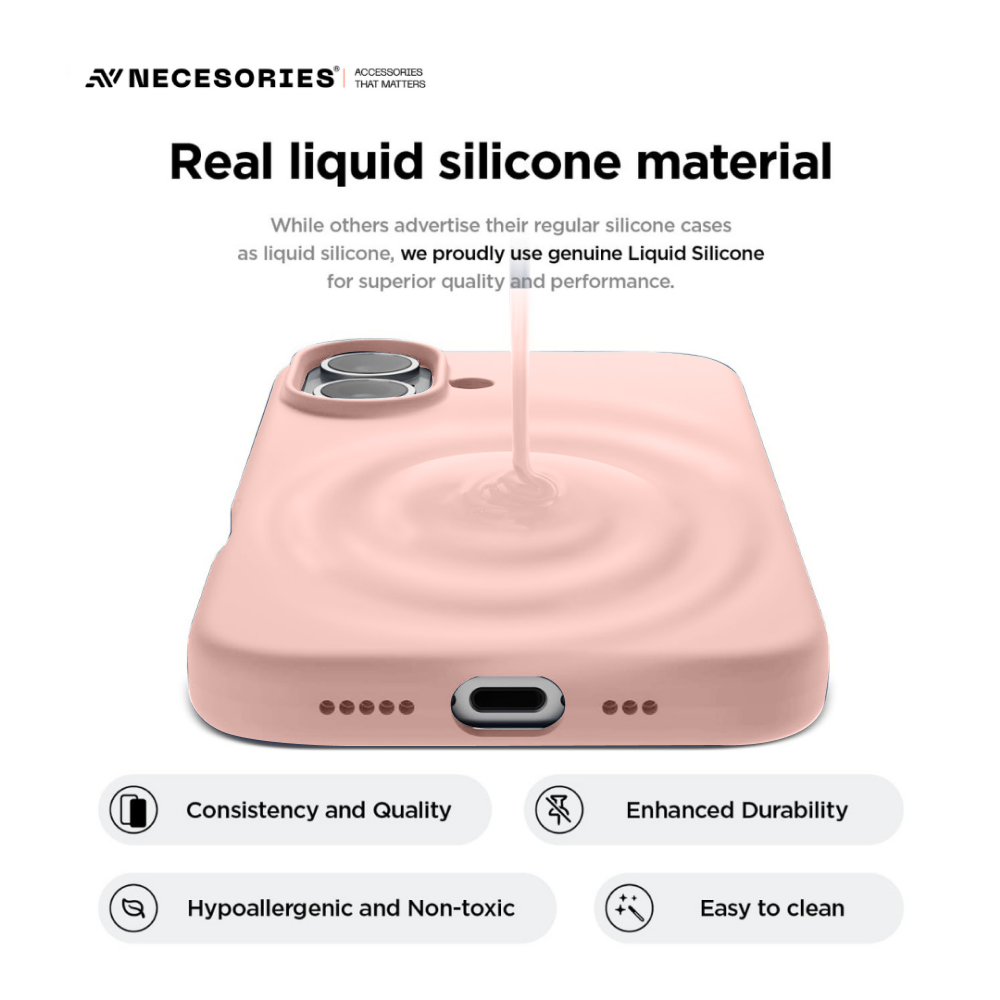 Necesories Liquid Silicone Case for iPhone 17 Series Case